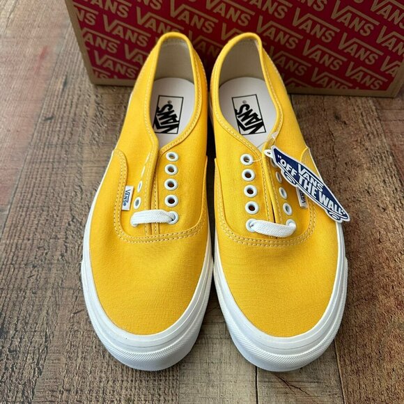 Vans Authentic 44 Dx Yellow Canvas Surfer Sneakers Size Mens 9.5/Womens 11 - Picture 4 of 14